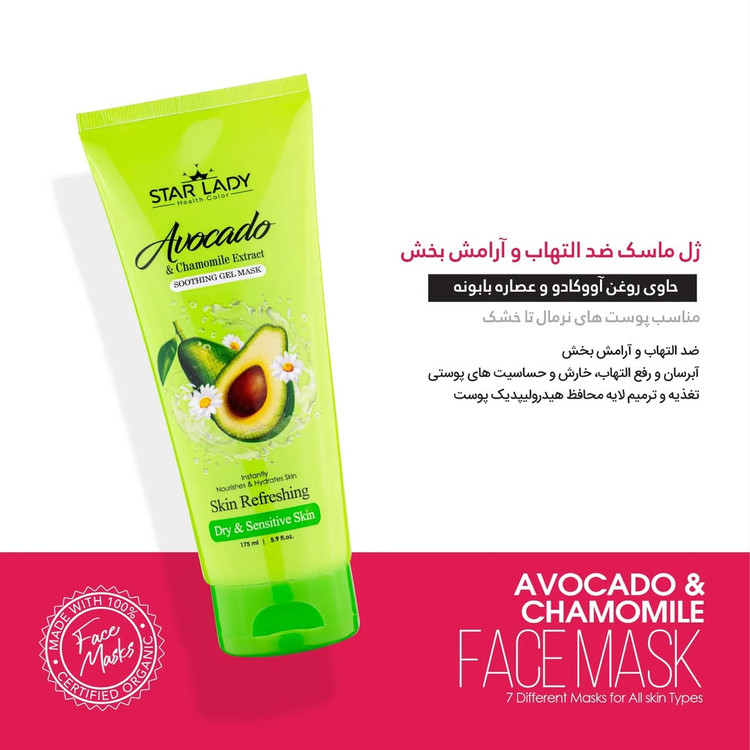 ژل ماسک التیام بخش صورت